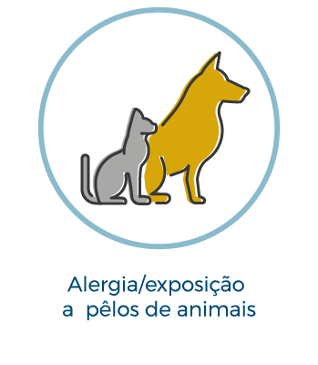 Alergia/exposi&ccedil;&atilde;o a pelos de animais